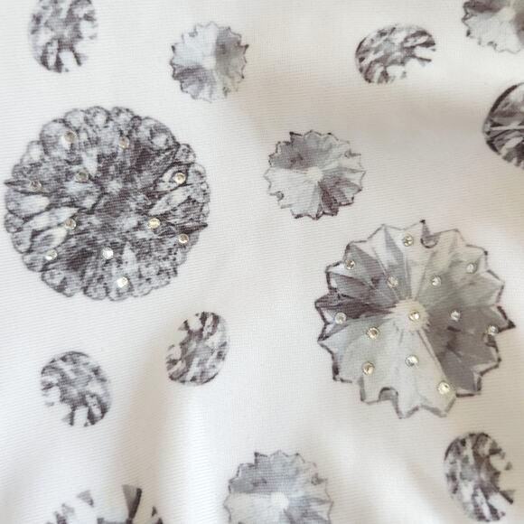 Unbranded diamante crystal diamond print beach halter triangle bikini top Sz XL - Picture 5 of 7